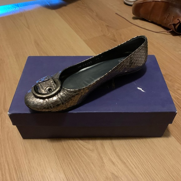 Stuart Weitzman metallic ballet flat, excellent condition - Picture 2 of 3